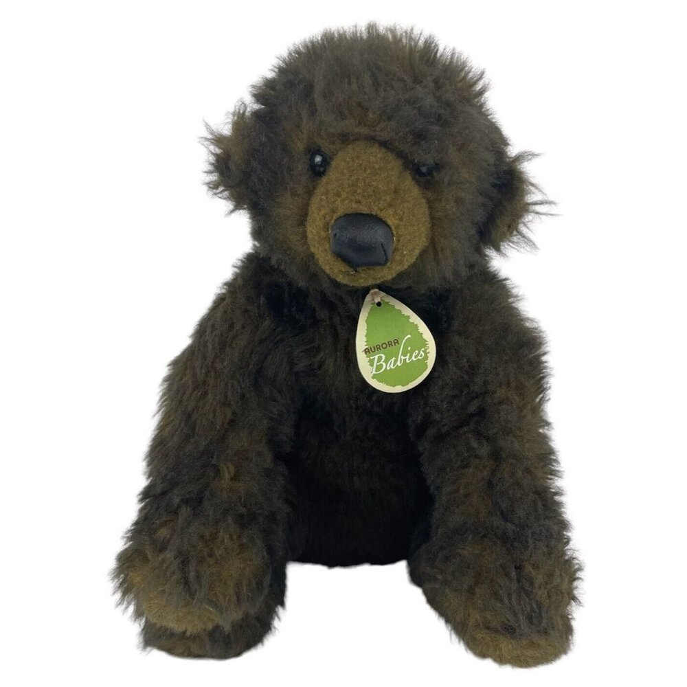 Aurora Babies Brown‎ Bear Cub 12” Plush Stuffed Animal Toy Realistic RARE